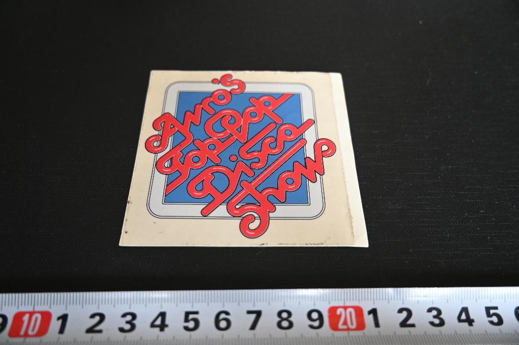sticker Omroep AVRO AVRO'S Top Pop Disco Shows Transparant, Ophalen, Zo goed als nieuw