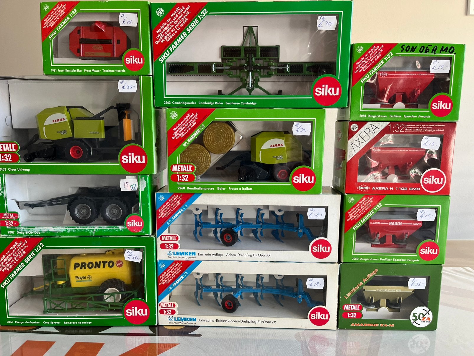 Partij Siku werktuigen Lemken Claas Rauch Amazone Kuhn, Ophalen of Verzenden, Nieuw, Tractor of Landbouw, SIKU