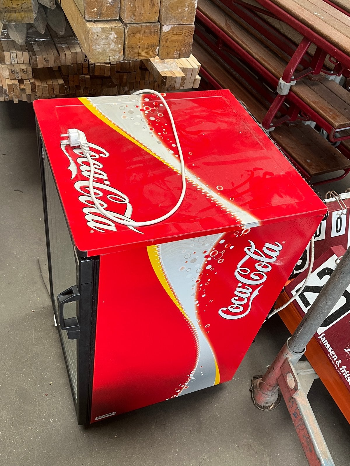Vintage Coca-Cola koelkast 54x50x88,5cm, Ophalen, Gebruikt, Gebruiksvoorwerp