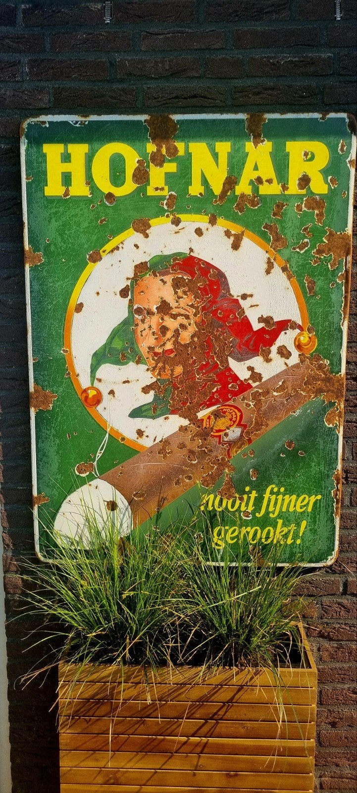 Hofnar sigaren antiek reclamebord bord tabak, Ophalen of Verzenden, Gebruikt, Reclamebord