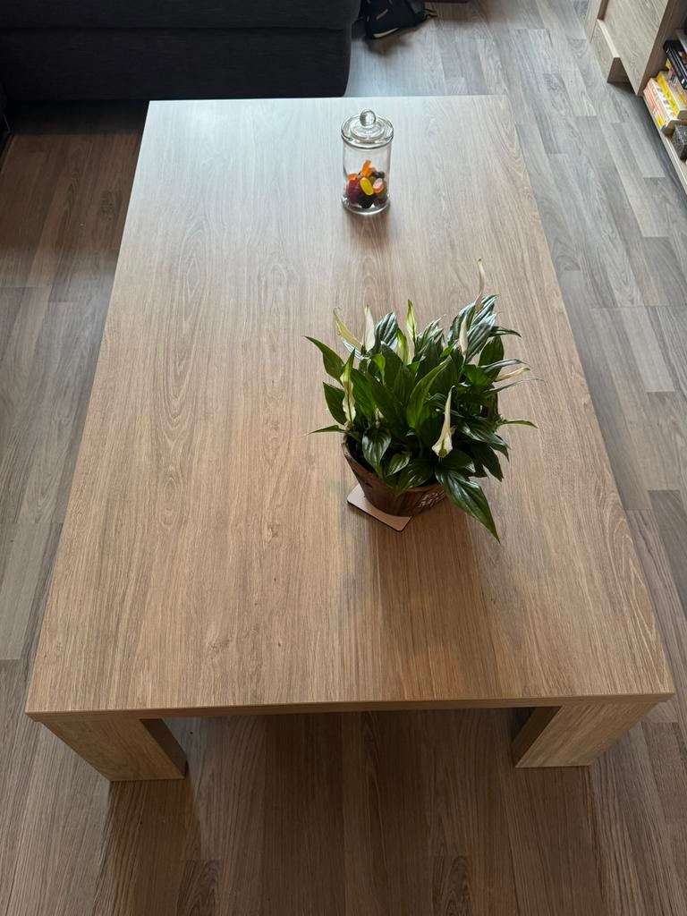 Salon tafel + eettafel met 6 stoelen, Huis en Inrichting, Tafels | Eettafels, Ophalen, Gebruikt, 50 tot 100 cm, Vijf personen of meer