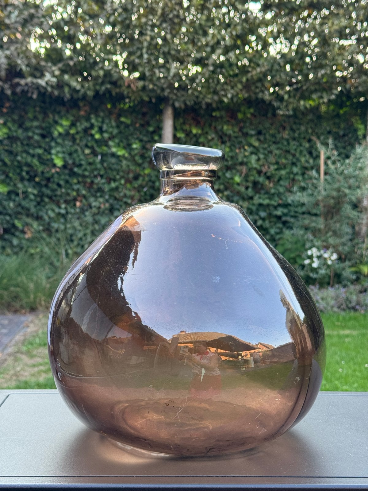 Grote glazen fles - Vintage decoratieve vaas, Ophalen