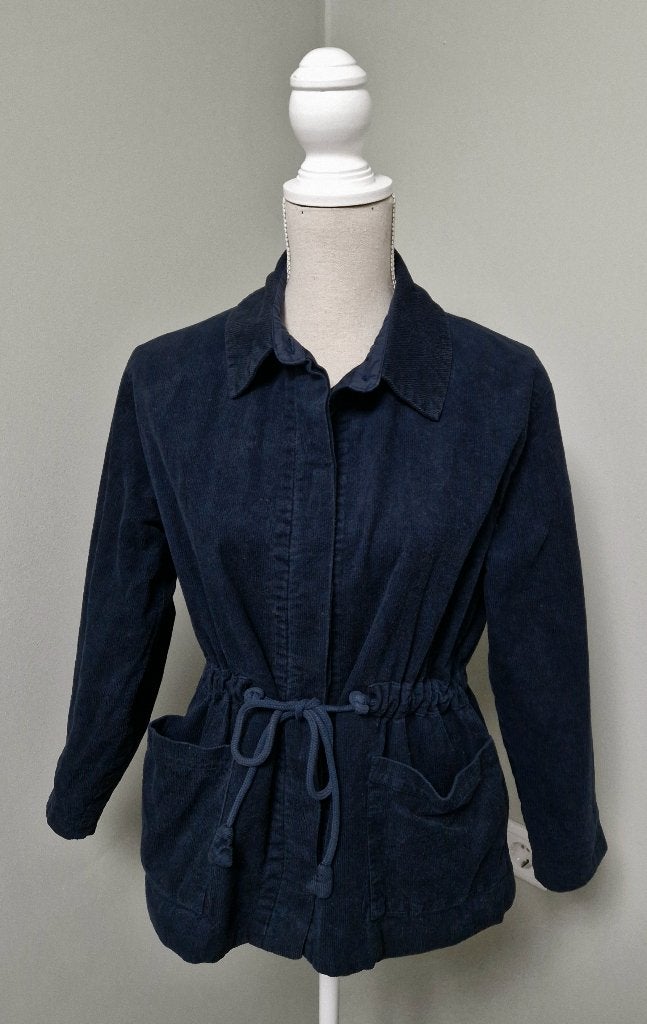 Katoenen navy corduroy jas van People Tree, Zo goed als nieuw, Maat 38/40 (M), People tree, Verzenden