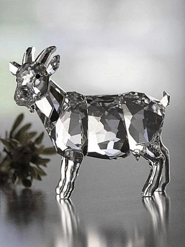 Swarovski Geit met jonge incl. dozen en certificaten, Verzamelen, Ophalen of Verzenden, Nieuw, Figuurtje