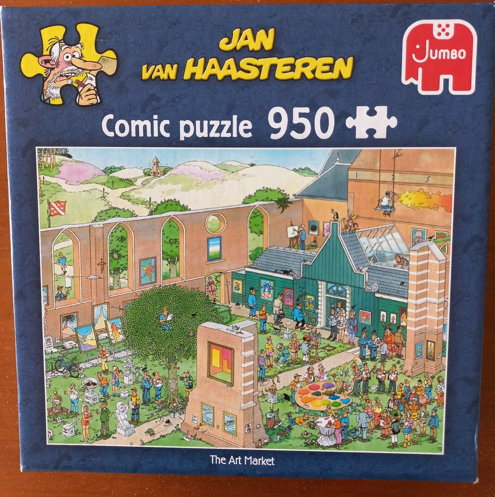 Legpuzzel Jan van Haasteren 950 stukjes Kunstmarkt, Ophalen of Verzenden, 500 t/m 1500 stukjes, Zo goed als nieuw