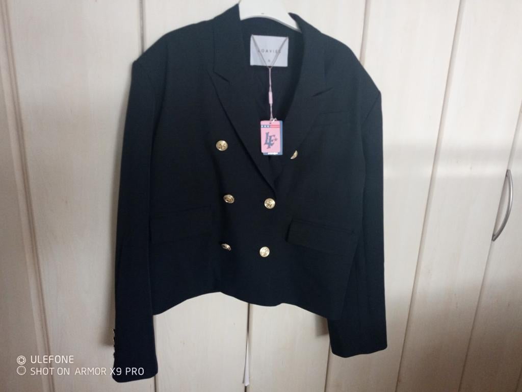 NIEUW, donker blauwe blazer XL LOAVIES, Kleding | Dames, Ophalen of Verzenden, Nieuw, Maat 46/48 (XL) of groter, Blauw