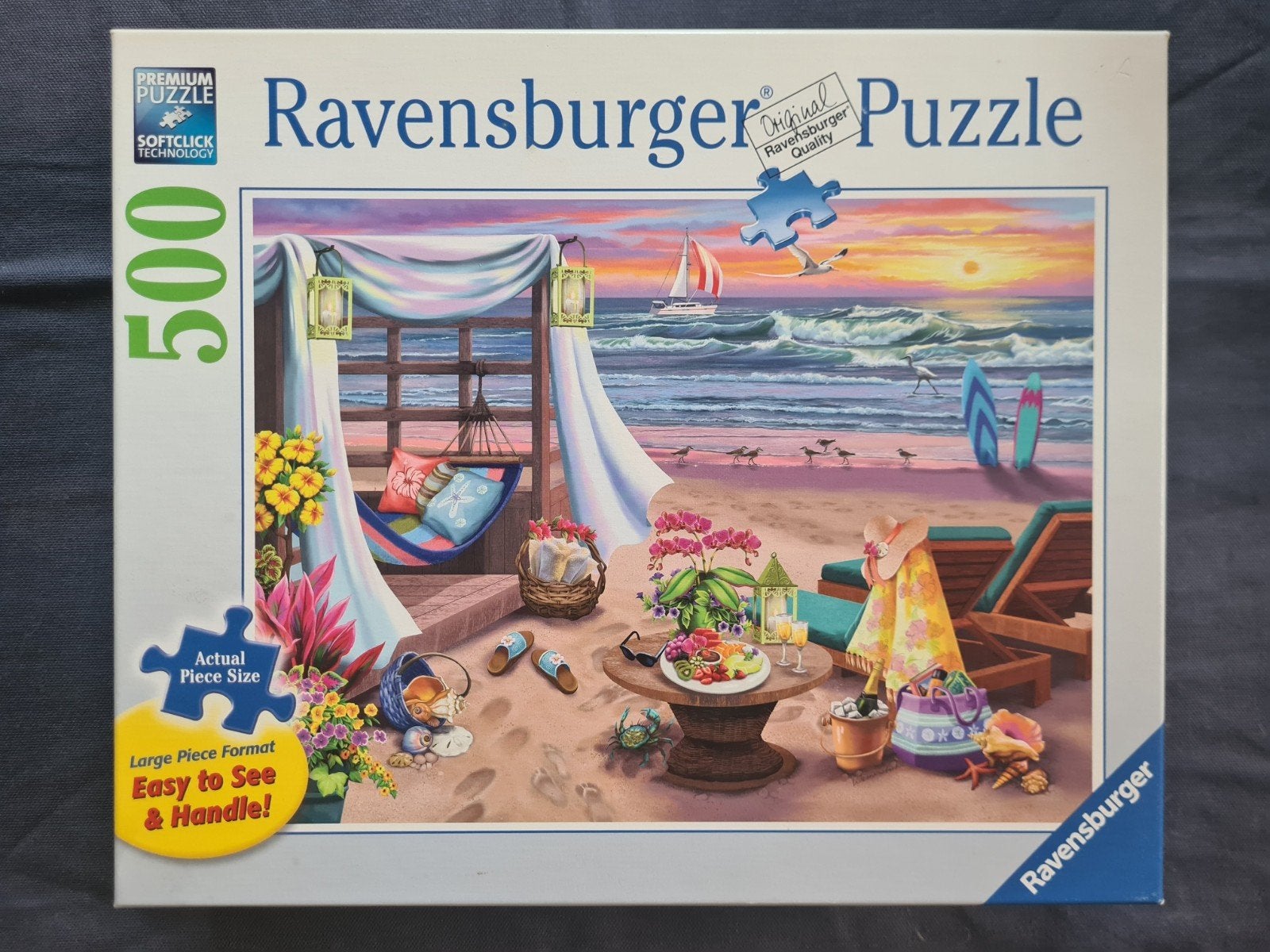 Ravensburger Legpuzzel 500 XL stukjes - Strandavond, Ophalen of Verzenden