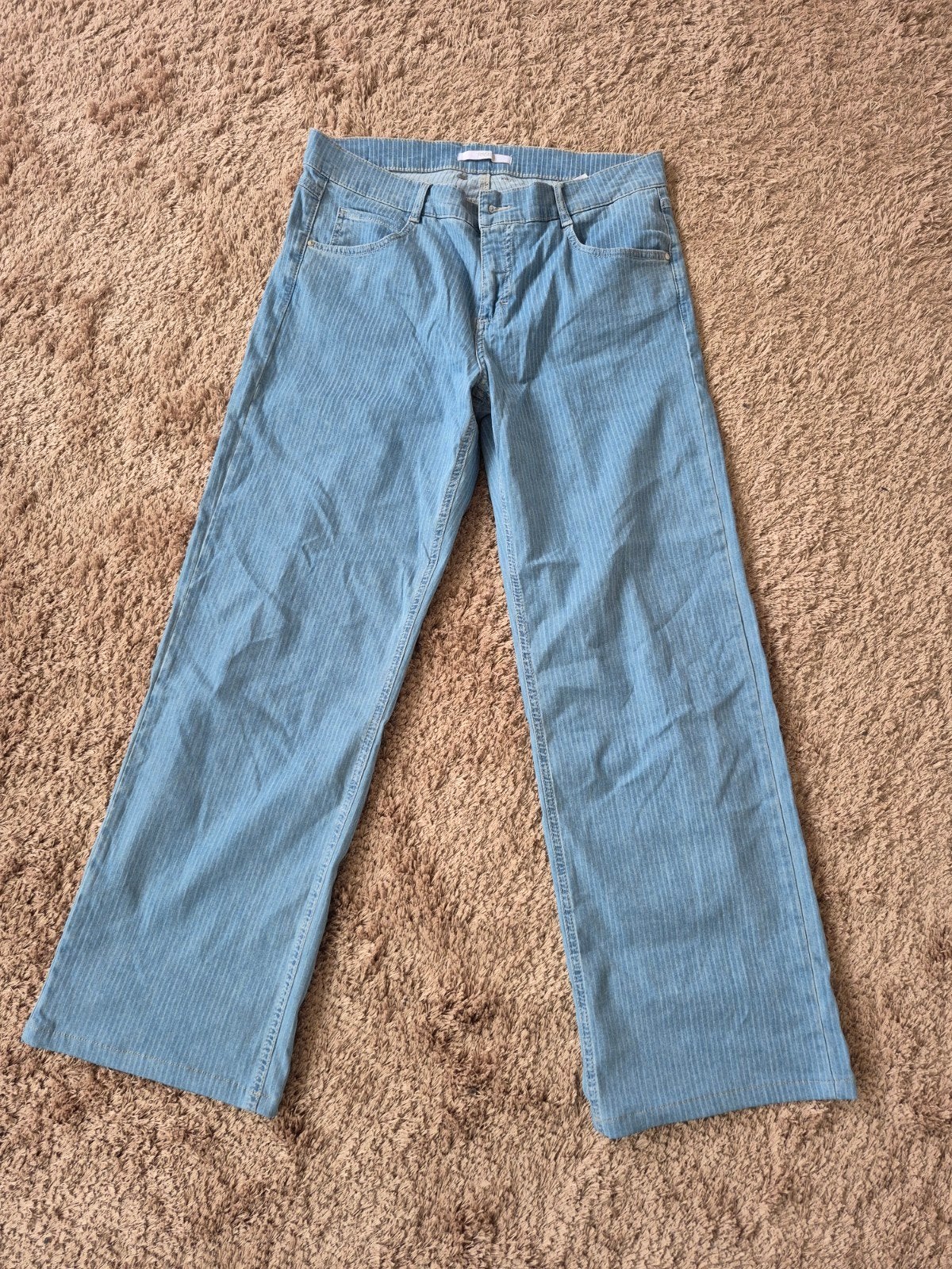 Angel Jeans - Lichtblauwe gestreepte  jeans, Angel, Blauw, Ophalen of Verzenden, Zo goed als nieuw