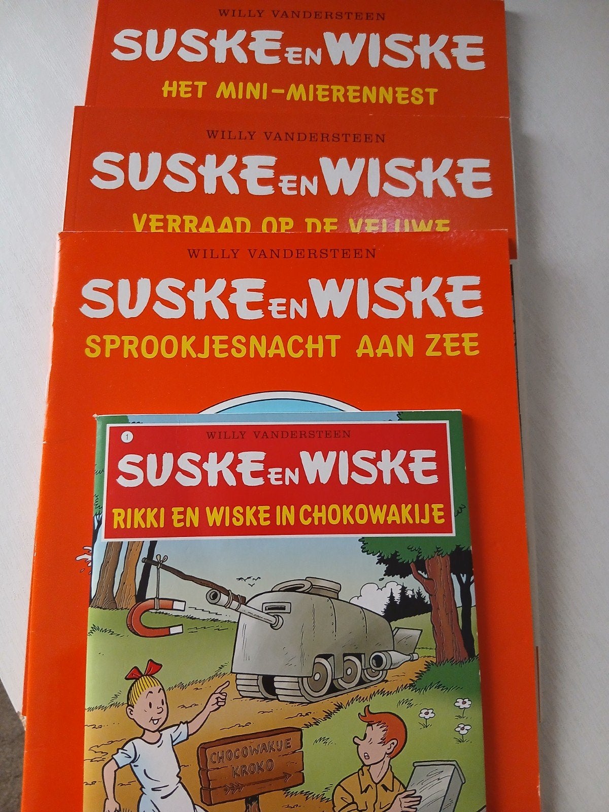 Suske en Wiske - 4 stripboeken - Zo goed als nieuw, Meerdere stripboeken, Ophalen of Verzenden, Zo goed als nieuw, Willy Vandersteen
