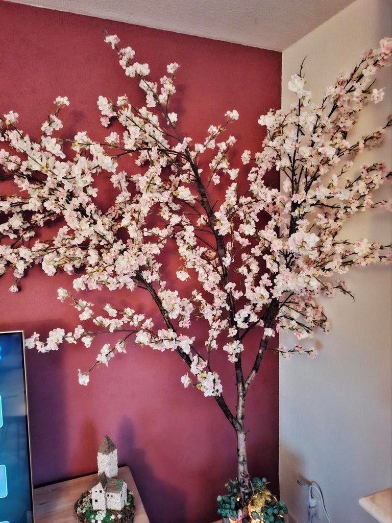 Kunst Kersenbloesem Boom - Decoratieve Bloemen, Ophalen of Verzenden, Zo goed als nieuw, Binnen