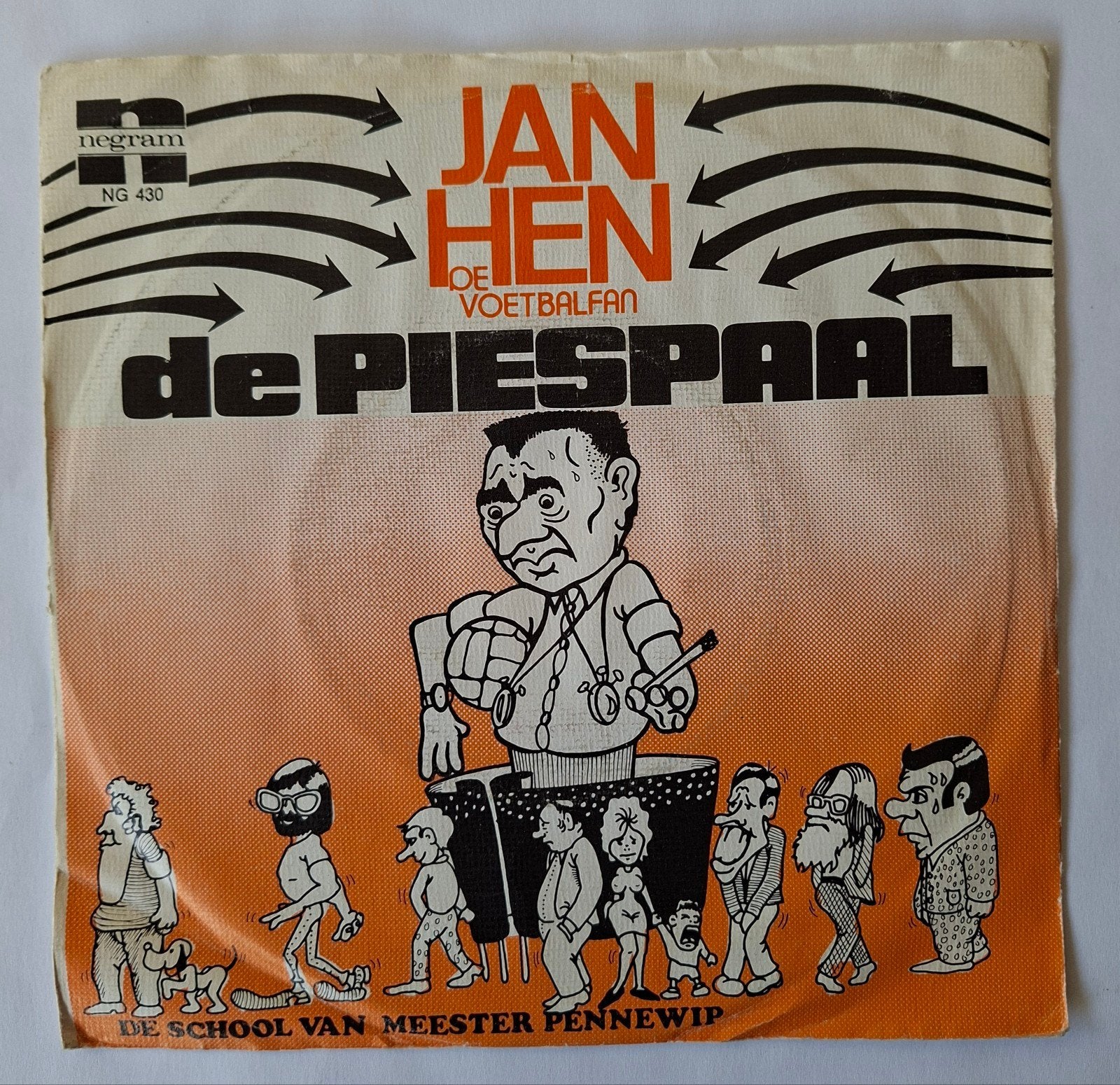 Jan Hen  De Voetbalfan   De Piespaal, Ophalen of Verzenden, Gebruikt, 7 inch, Levenslied of Smartlap