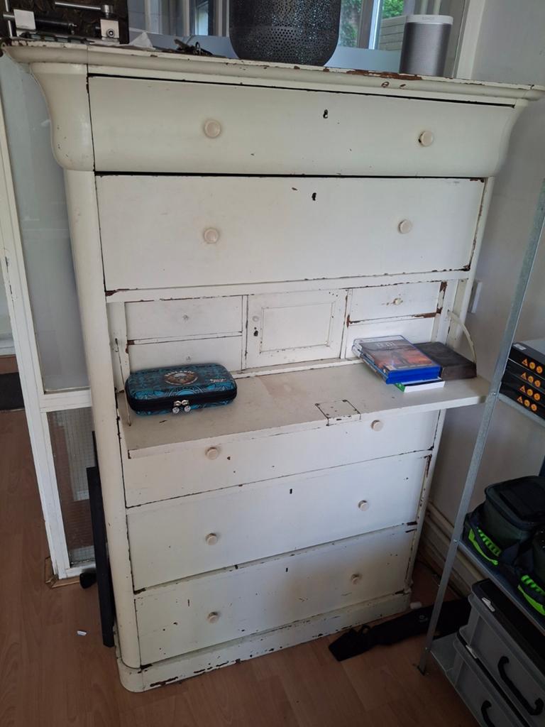 Antiek secretaire bureau met lades - Opknapper, Antiek en Kunst, Antiek | Meubels | Kasten, Ophalen of Verzenden