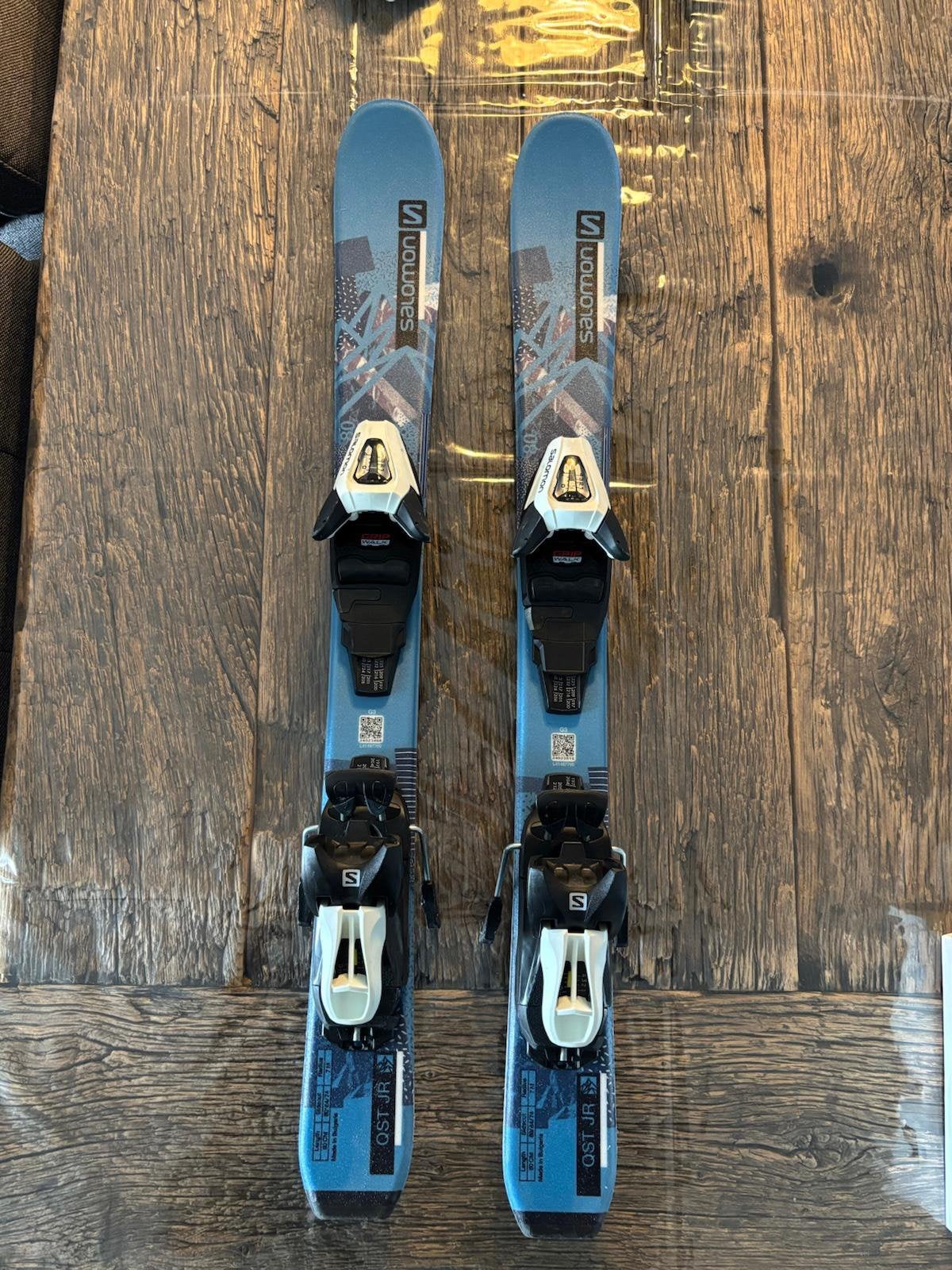 Salomon kinderskis blauw 80cm, Ophalen, Salomon, Zo goed als nieuw, Minder dan 100 cm