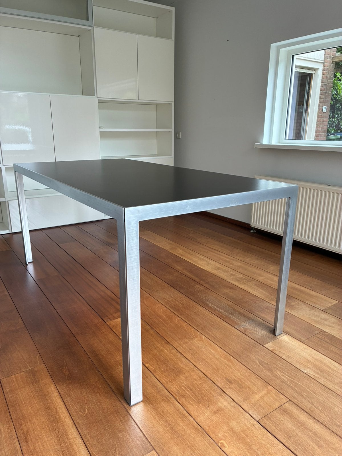 Design eettafel Monica Armani Progetto 1 zwart/wit blad, Gebruikt, 50 tot 100 cm, Vijf personen of meer, Design Monica Armani