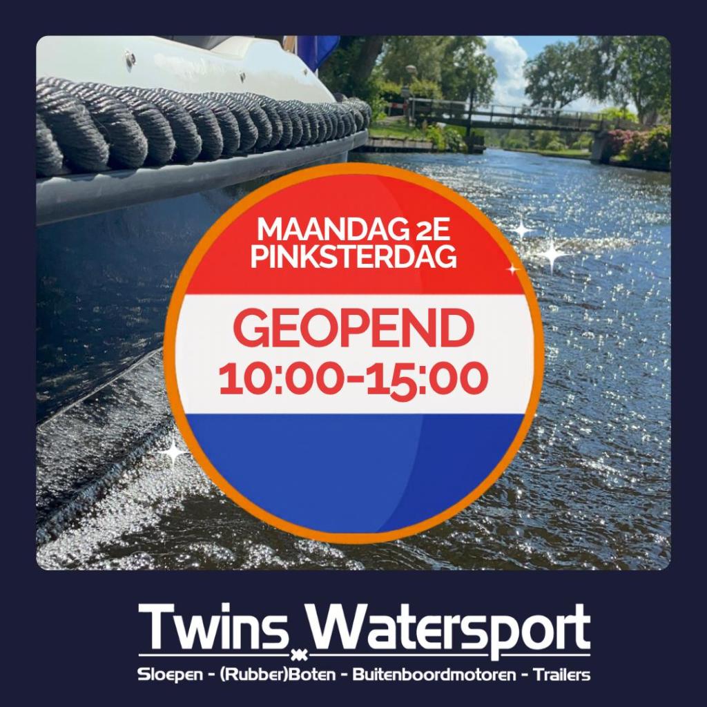 VAARKLAAR! Twins 435 met Tohatsu 20 PK en Dekzeil (bj 2020), Gebruikt, Polyester, Overige brandstoffen