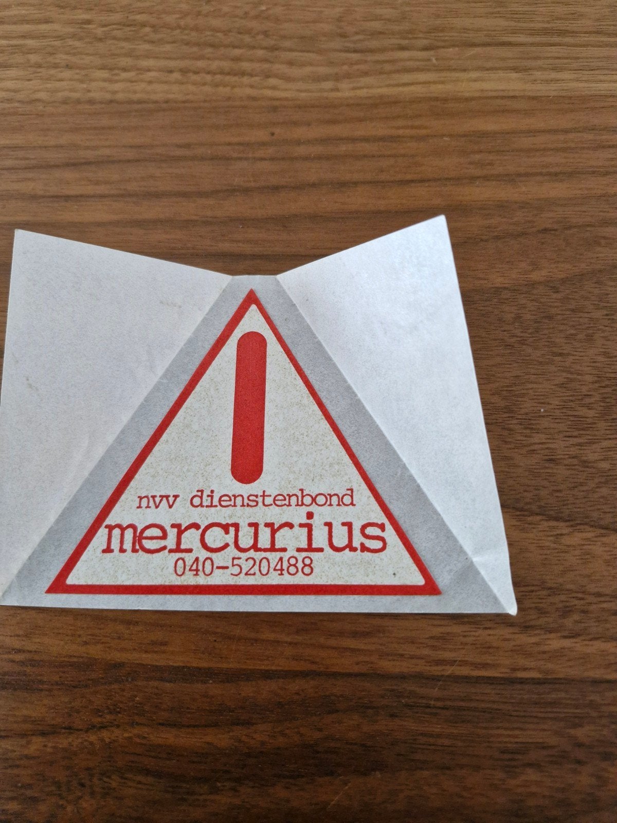8761 Vintage Mercurius NVV Dienstenbond Sticker, Ophalen of Verzenden, Zo goed als nieuw