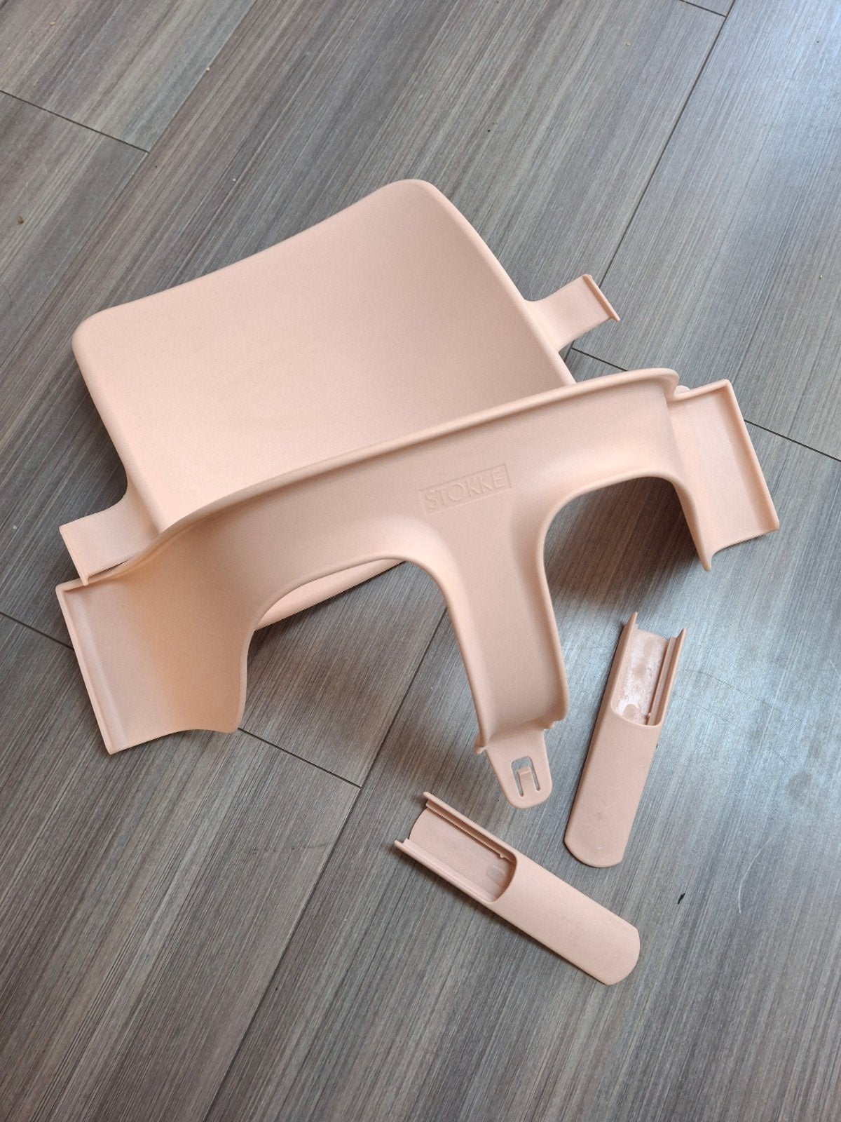 Stokke babyset, pastel roze. Met extended gliders, Ophalen of Verzenden, Zo goed als nieuw, Meegroeistoel, Stoelverkleiner