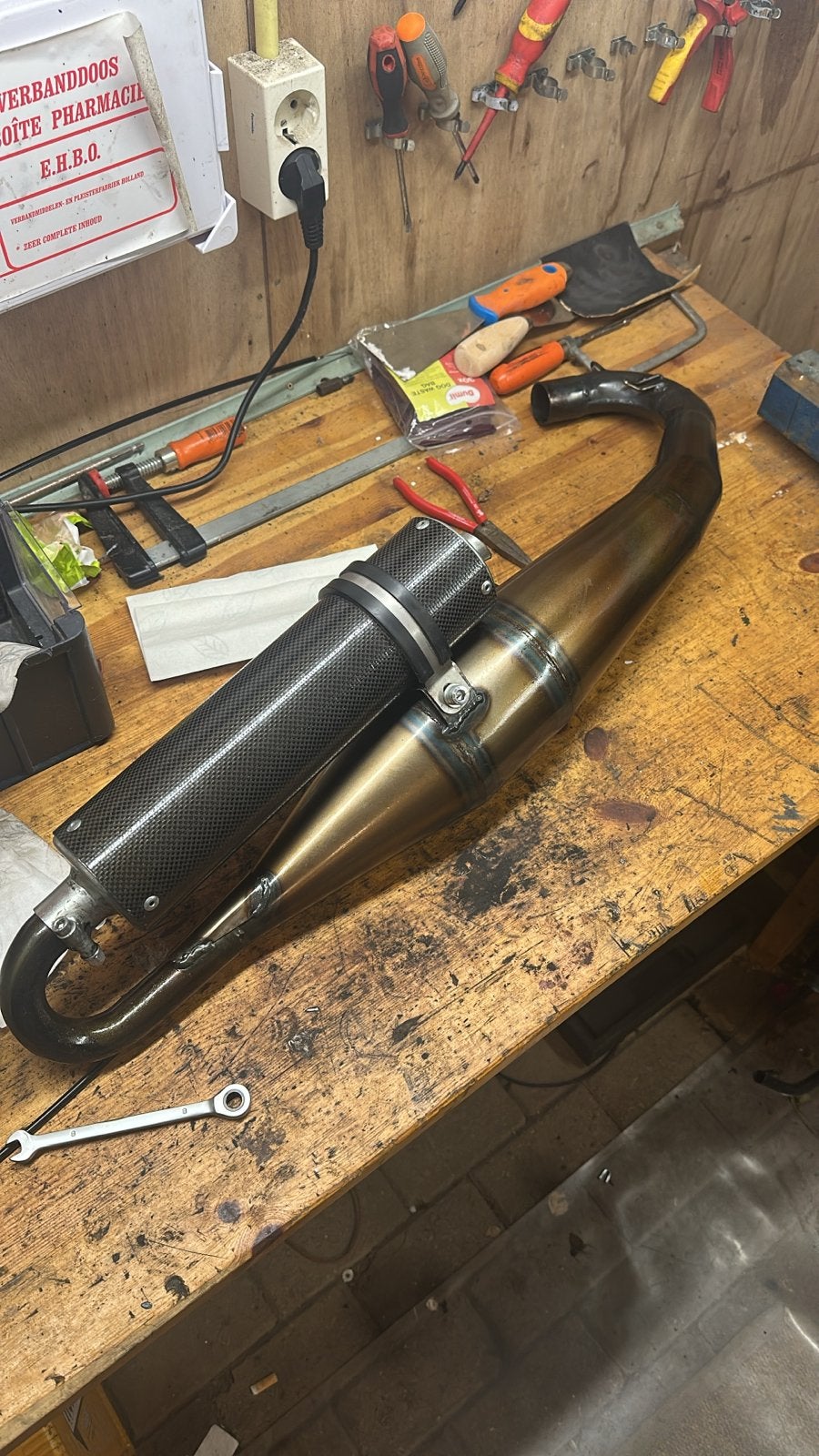Simonini Racing Uitlaat 125/180cc 2T Piaggio/Gilera, Ophalen of Verzenden, Gebruikt, Uitlaat