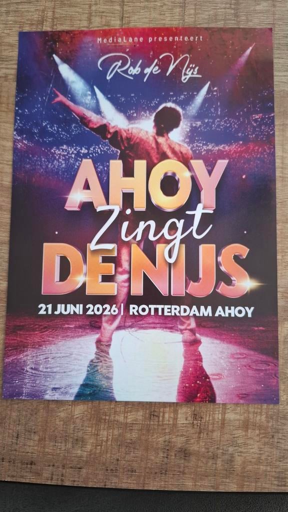 2 tickets Ahoy zingt de Nijs, Tickets en Kaartjes, Twee personen, Juni, Levenslied