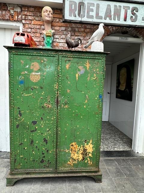 industriële antieke ijzeren kast loft stoere oude robuuste, Ophalen of Verzenden