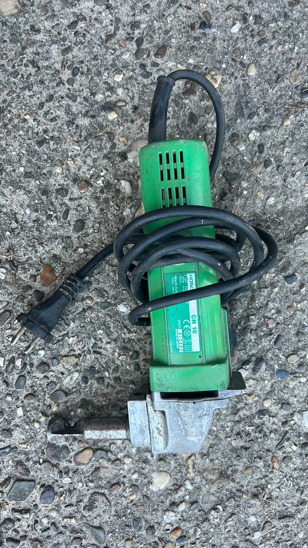 Hitachi knabbelschaar, Ophalen, Gebruikt
