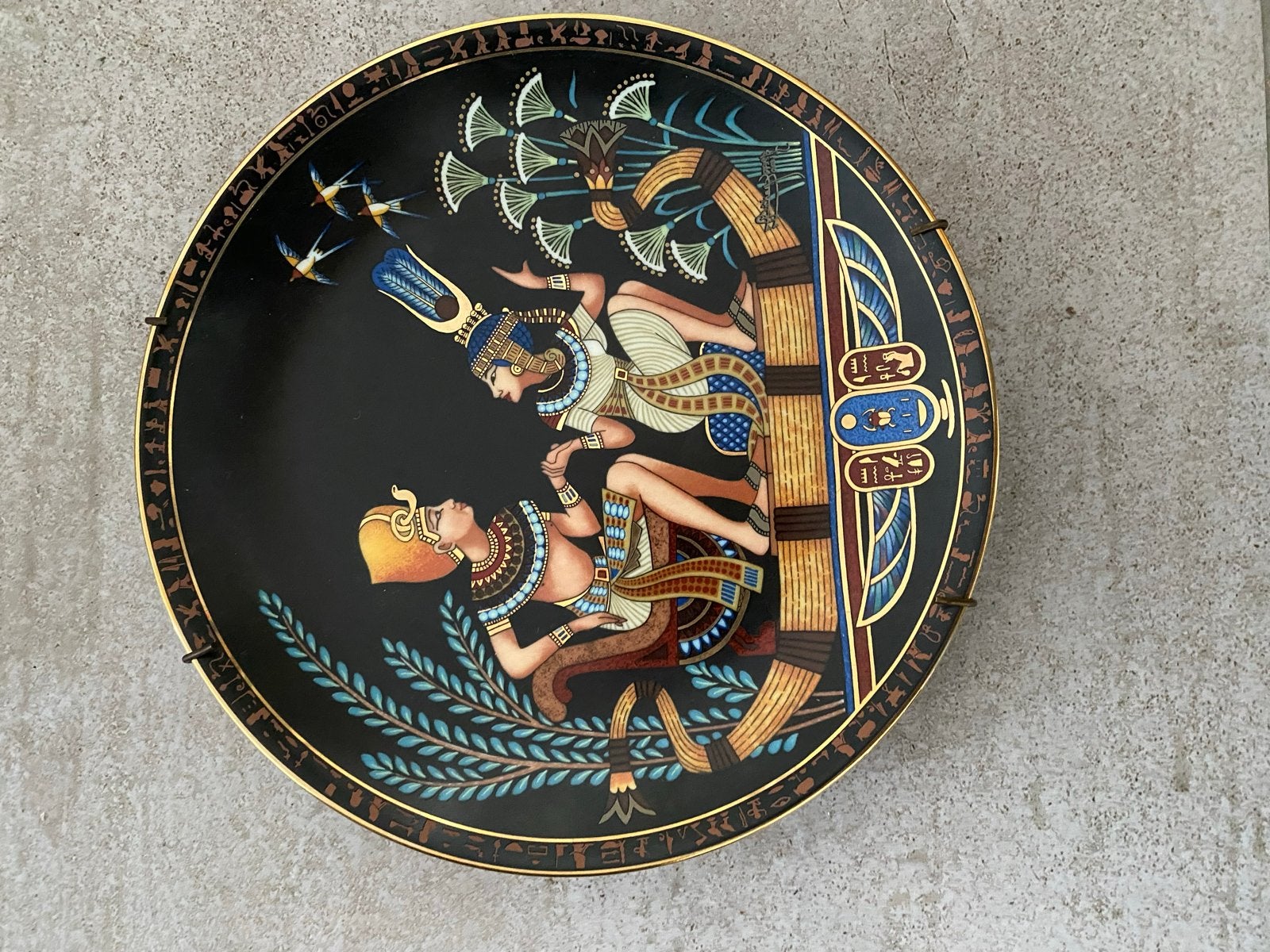 Decoratieve wandplaat met Egyptisch motief, 1991, Ophalen of Verzenden