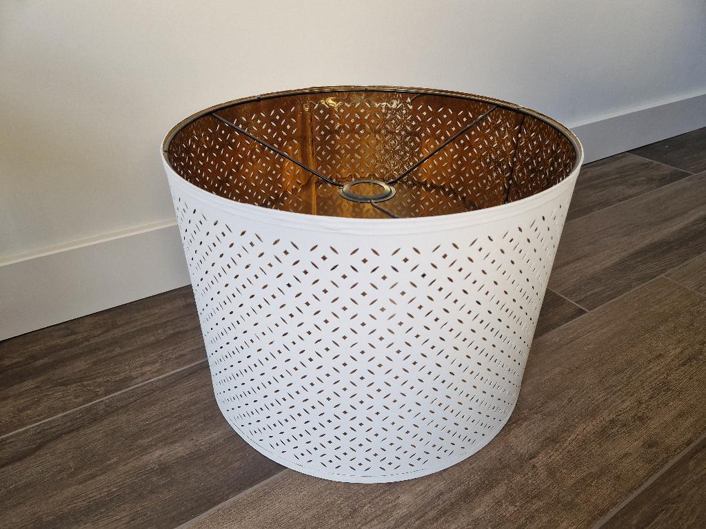Ikea lampenkap lichtgrijs, Ophalen, Gebruikt, 25 tot 50 cm, Rond