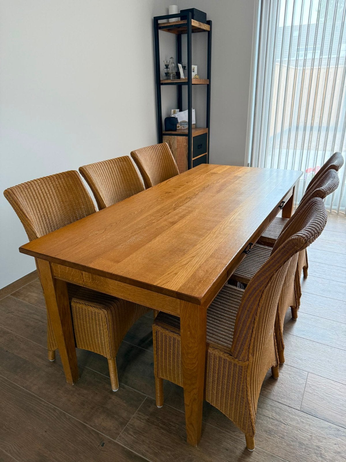 Complete eethoek, eikenhout, Ophalen, Gebruikt, 4 tot 6 stoelen