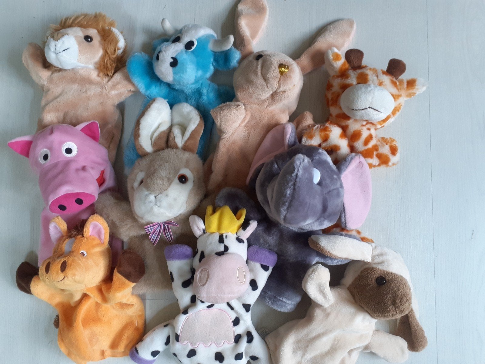 Zachte handpoppen poppenkastpoppen ( A ), Ophalen of Verzenden, Zo goed als nieuw, Pop