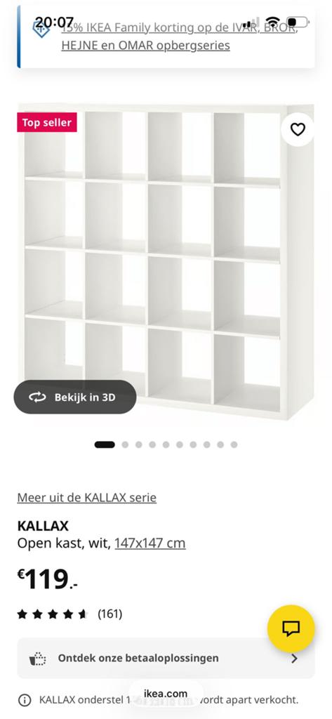 Kalax vakken kast 60 euro, Huis en Inrichting, Kasten | Boekenkasten, Ophalen of Verzenden, Zo goed als nieuw, 25 tot 50 cm, 50 tot 100 cm