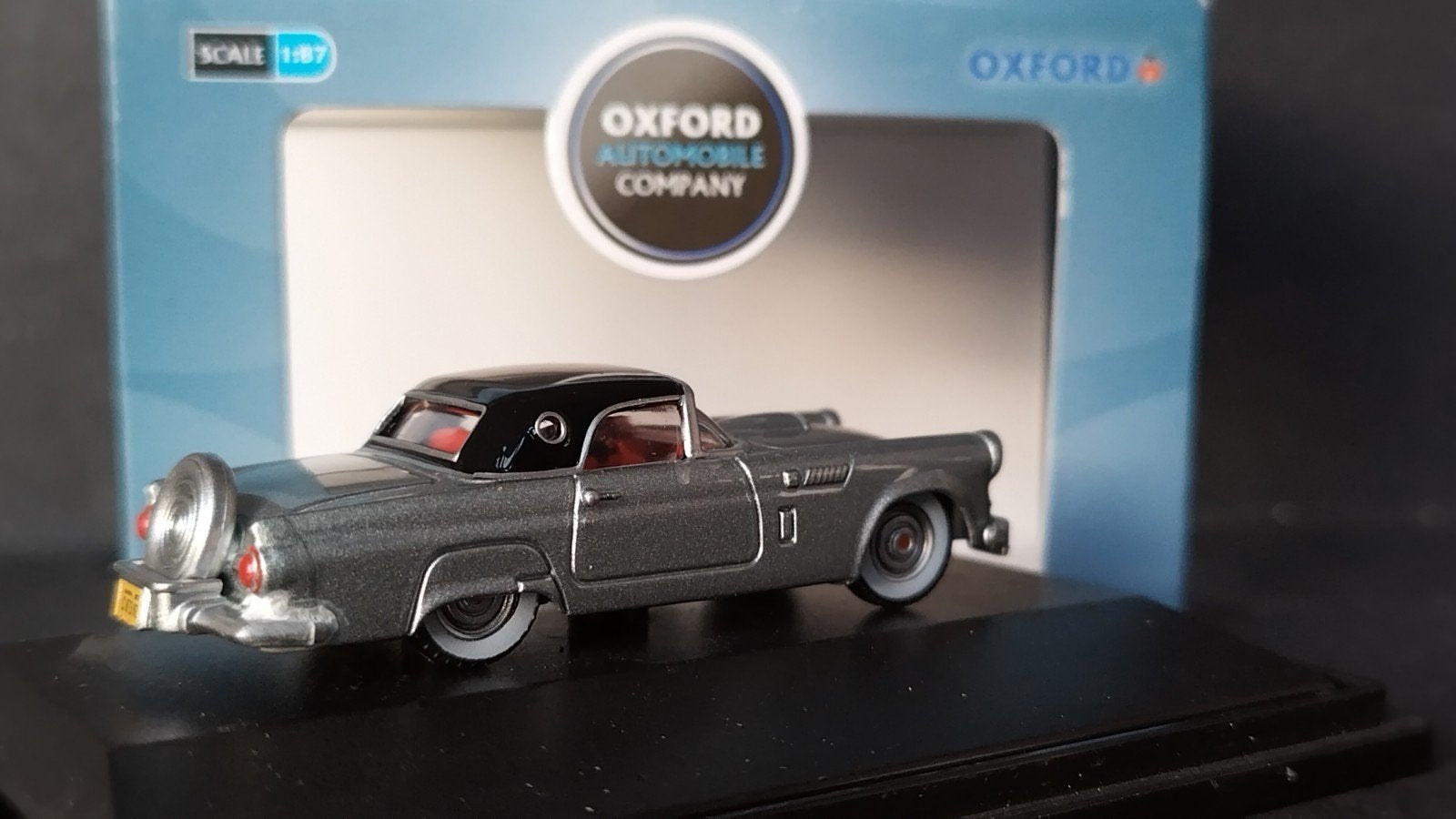 Ford Thunderbird Grey 1:87 H0 Oxford Diecast Pol, Overige merken, Oxford, Auto, Verzenden