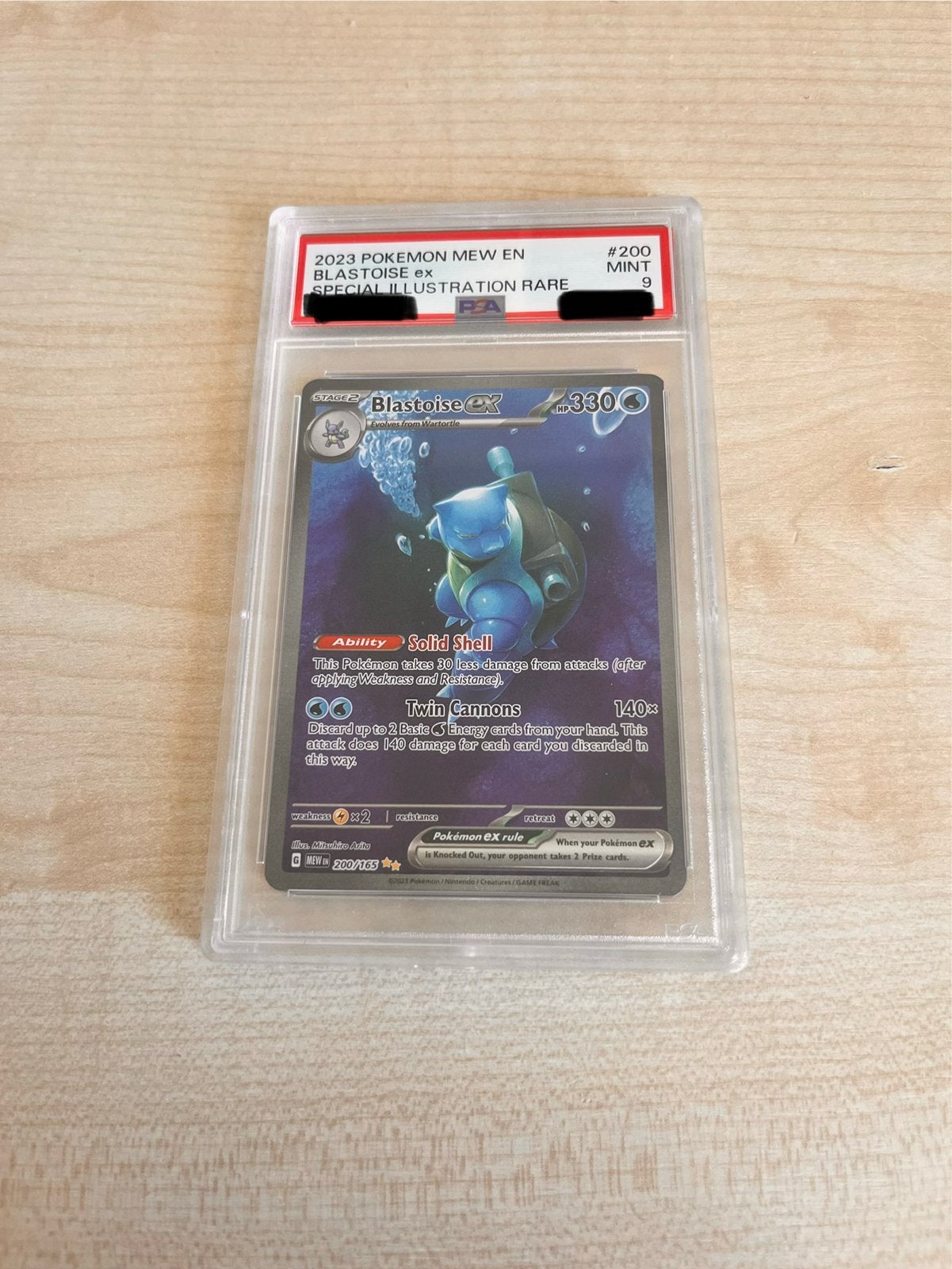 Blastoise EX PSA 9 - Pokémon Kaart, Ophalen, Zo goed als nieuw, Losse kaart
