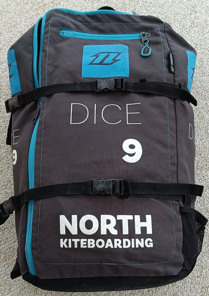 North Dice 9m Kite, Gebruikt, 9 m², Geen board, Ophalen of Verzenden