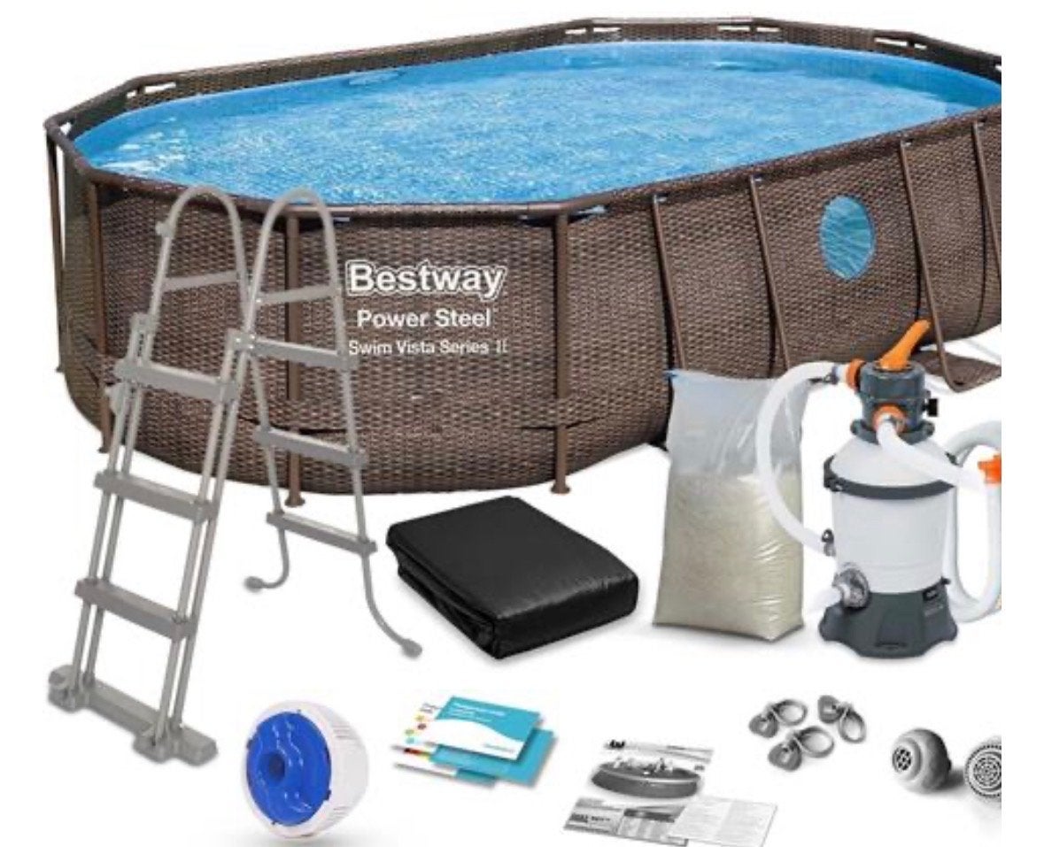 Bestway Power Steel Swim Vista Series II Ovaal Zwembad, 200 tot 300 cm, 80 tot 120 cm, Nieuw, Ophalen of Verzenden