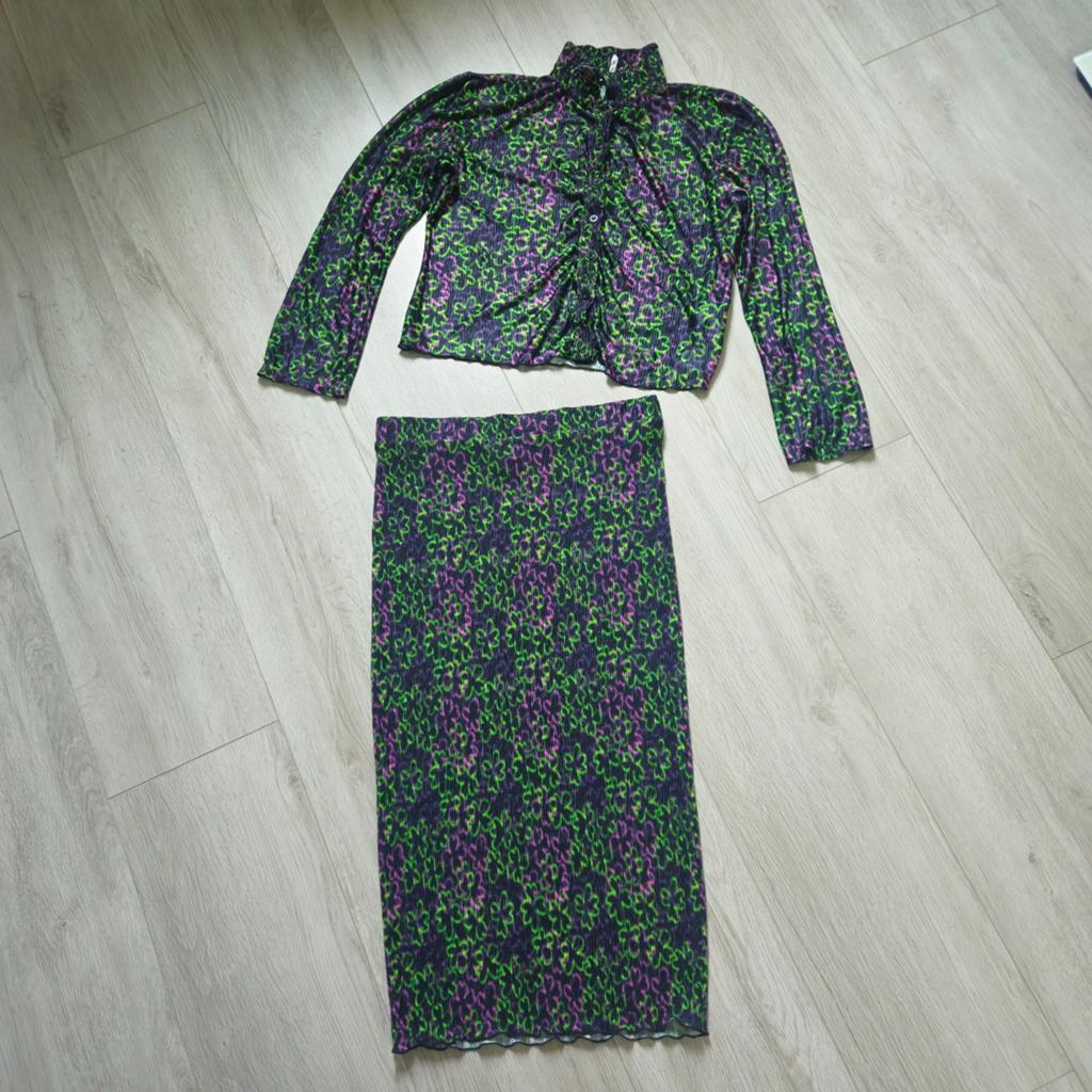 Opruiming: Nieuw Collusion Groen/Paars Plissé Tweedelig Set, Kleding | Dames, Ophalen of Verzenden, Nieuw