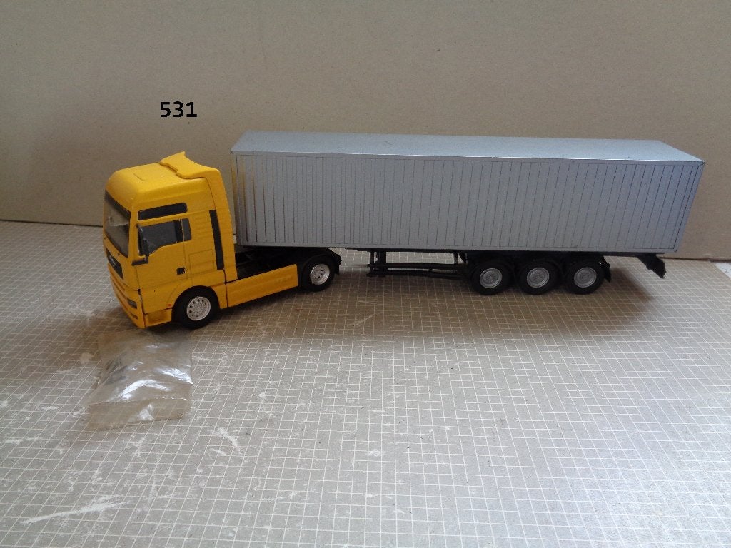 conrad man met container trailer, Ophalen of Verzenden, Zo goed als nieuw, Bus of Vrachtwagen, Conrad
