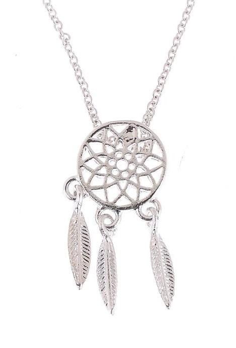 damesketting met hanger '' dromenvanger '' - nieuw, Nieuw, Ophalen of Verzenden, Zilver, Overige materialen