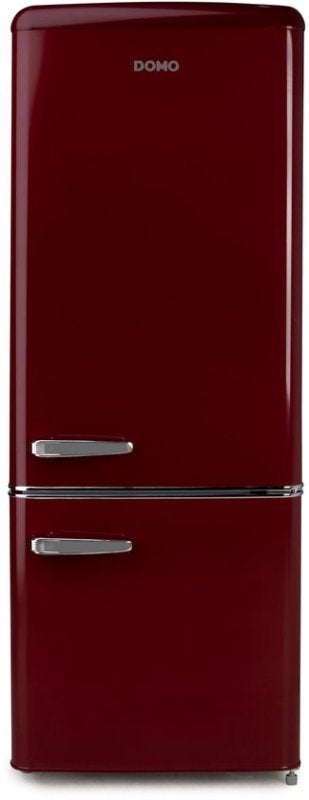 Domo Retro Koelkast DO91707R - 191 L - Wijnrood, 150 tot 200 liter, Domo (Linea 2000 BV), Met aparte vriezer, Nieuw