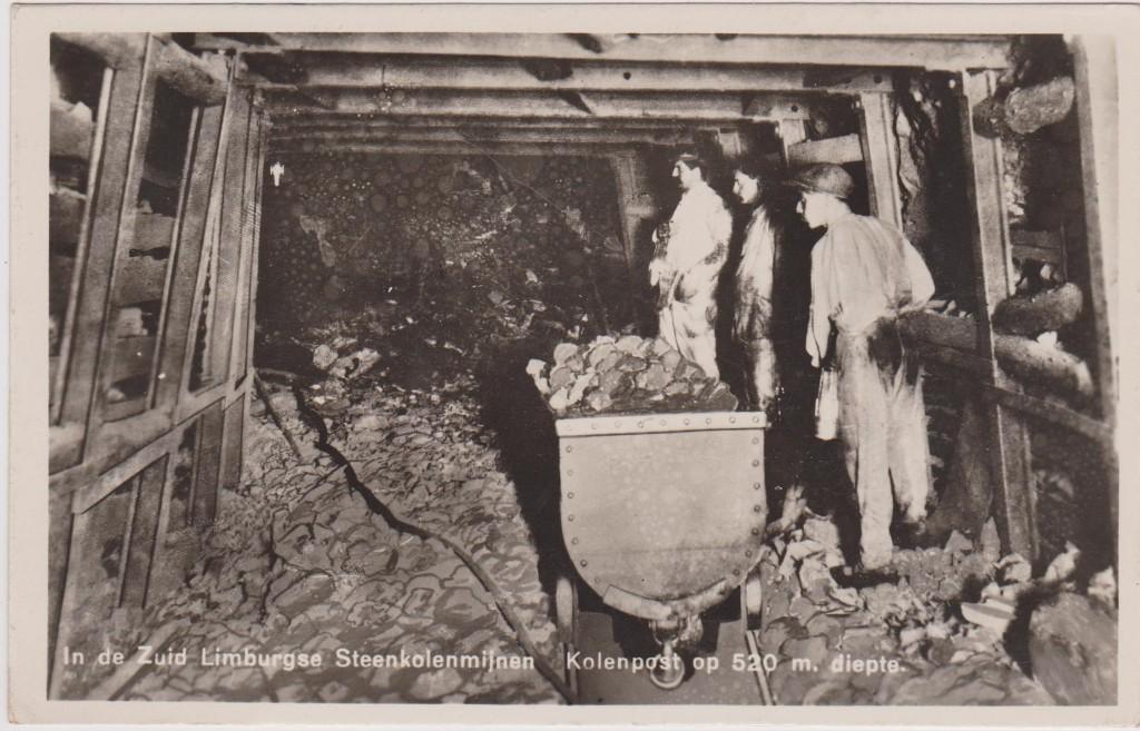 Zuid-Limburgsche Mijnen - Kolenpost op 520 meter diepte, Verzenden, 1940 tot 1960, Gelopen, Limburg