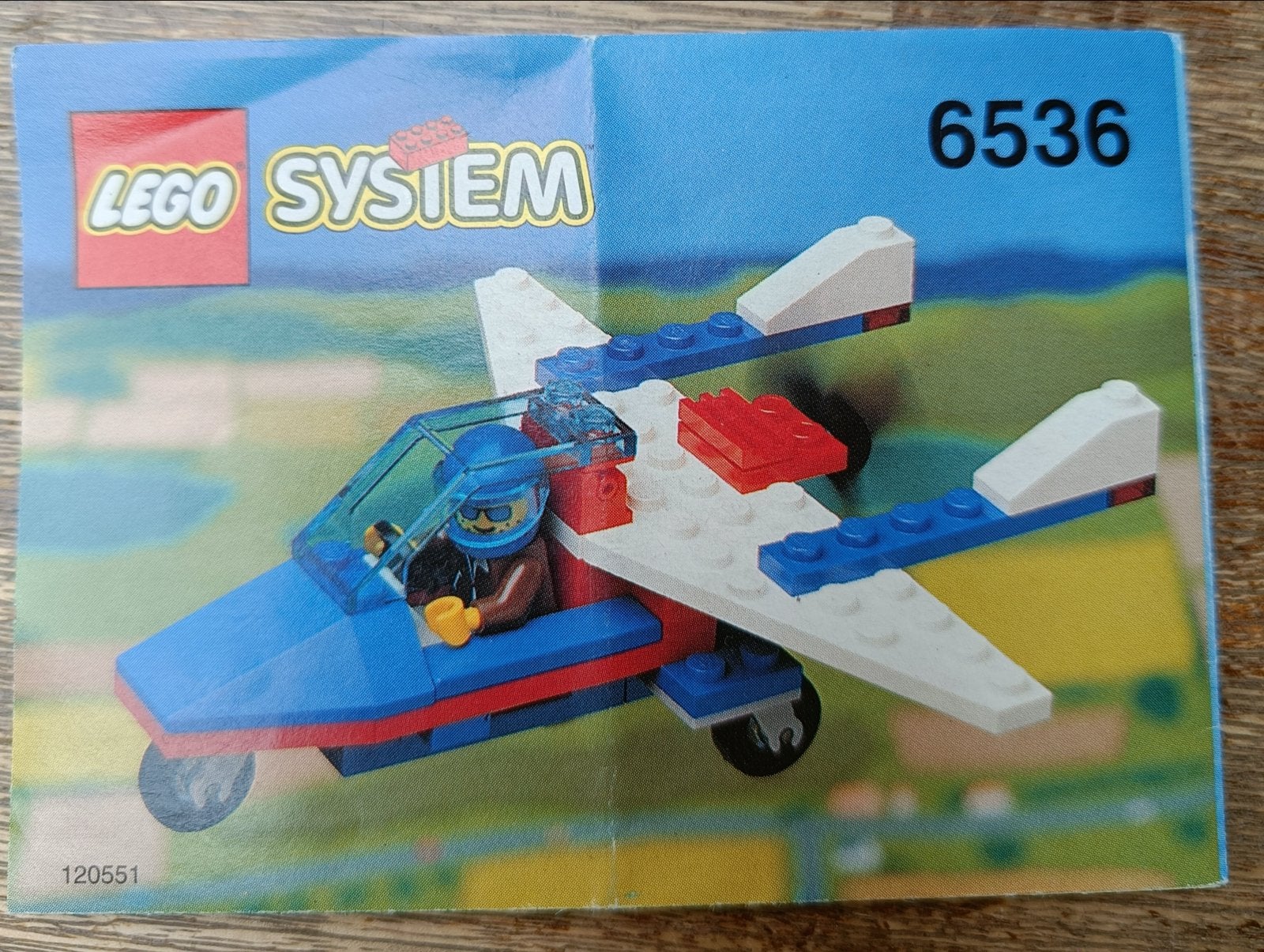 Lego System 6536: Vliegtuigje met Piloot - Vintage Speelgoed, Overige thema's, Lego, Ophalen of Verzenden, Zo goed als nieuw