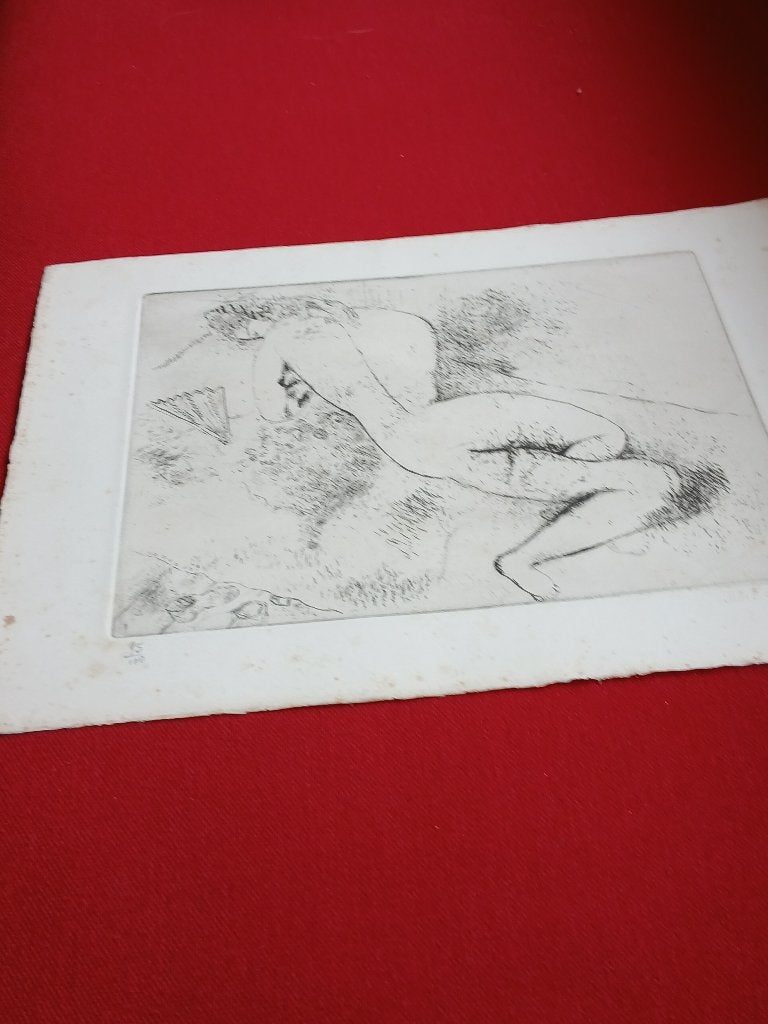 ets Marc Chagall, Antiek en Kunst, 28 cm, Genummerd, Portret, Ophalen of Verzenden