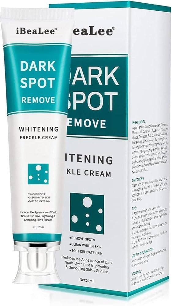 iBeaLee Dark Spot Remover Whitening Freckle Cream 20g, Ophalen of Verzenden, Nieuw, Gehele gezicht, Verzorging