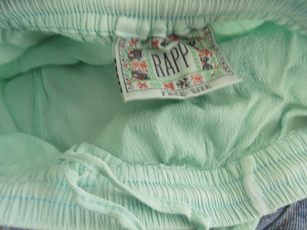 groene crepe punten rok licht beschadigd one size RAPP, Kleding | Dames, Maat 38/40 (M), Ophalen of Verzenden, Knielengte, Rapp