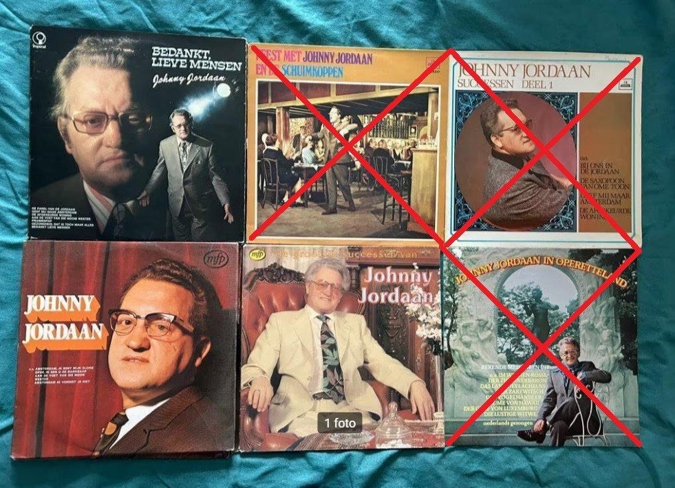 2 LP's Johnny Jordaan (ook per stuk te koop), LP, Gebruikt, Ophalen of Verzenden, Levenslied of Smartlap