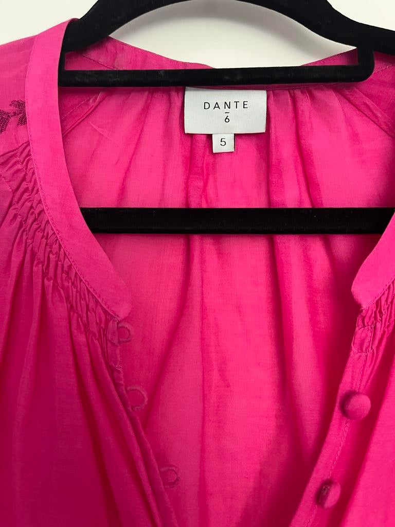 Dante 6 Blouse - Levendige Roze Kleur, Maat 5, Kleding | Dames, Blouses en Tunieken, Zo goed als nieuw, Maat 42/44 (L), Roze, Ophalen of Verzenden
