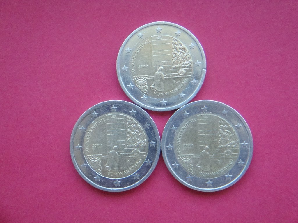 Kavel Duitsland setje 2 Euro 50 jaar Knieval Warschau 2020., Verzenden, Duitsland, 2 euro, Setje