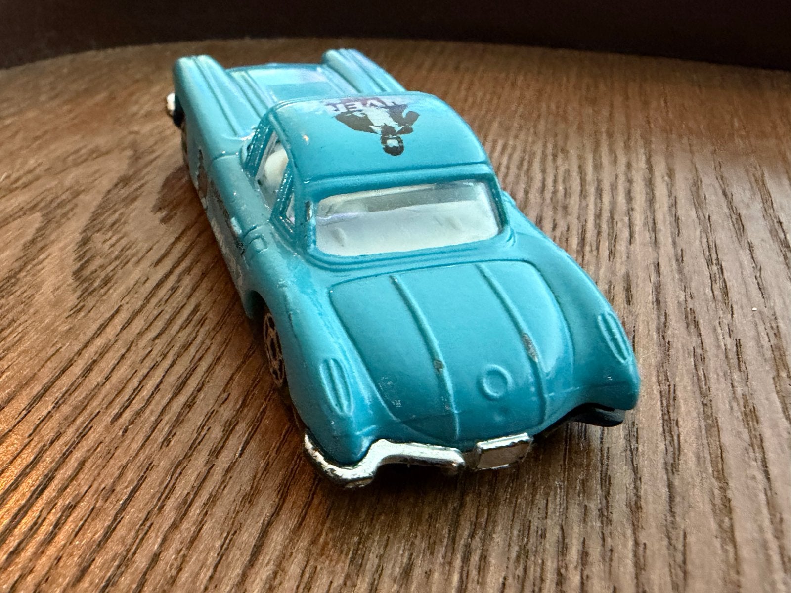 Vintage Majorette Chevrolet Corvette 1958 – turquoise, Ophalen of Verzenden, Gebruikt, Auto