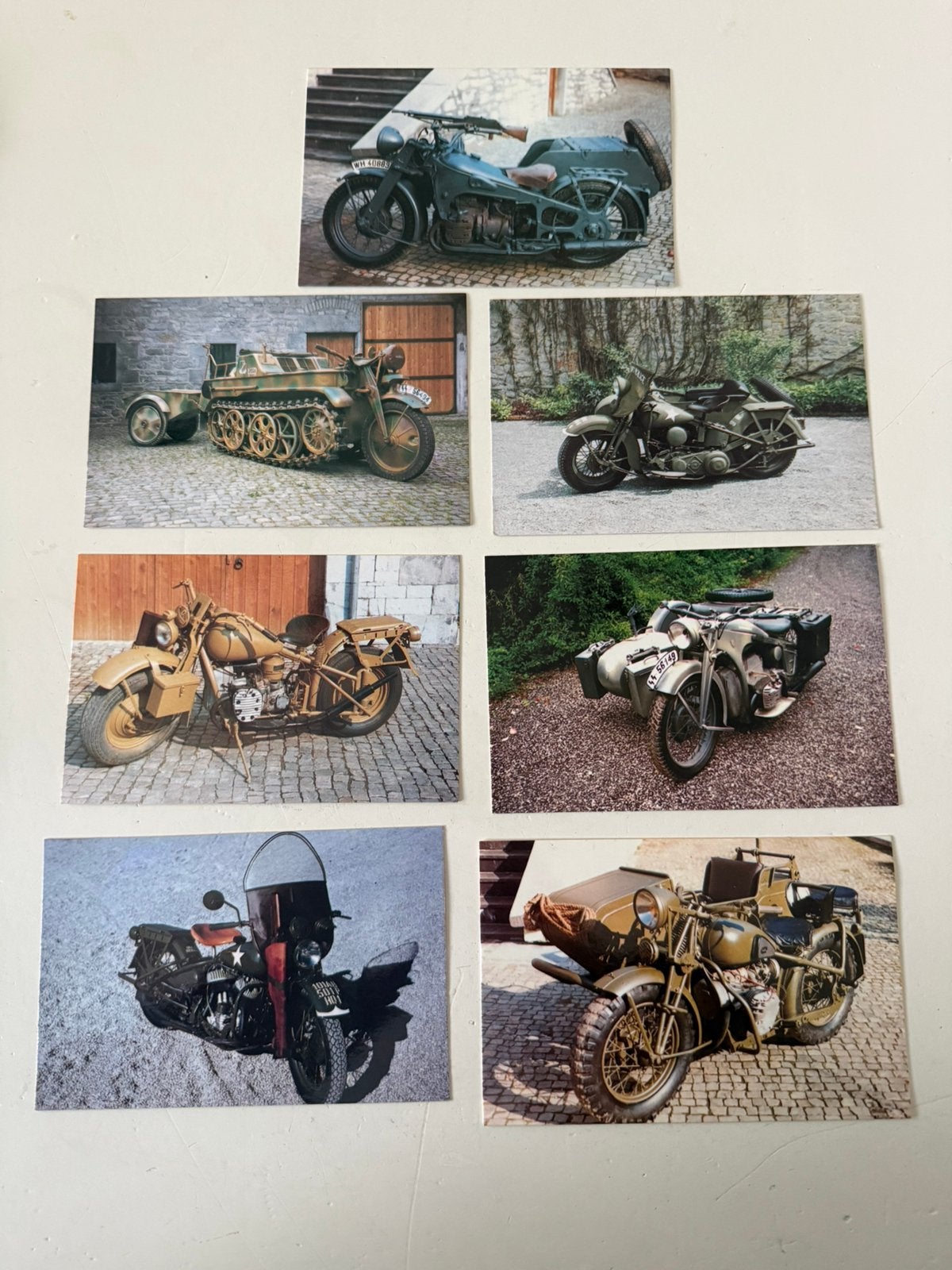 7 postkaarten. Div motoren W02, Ophalen of Verzenden, Luchtmacht, Duitsland, Foto of Poster