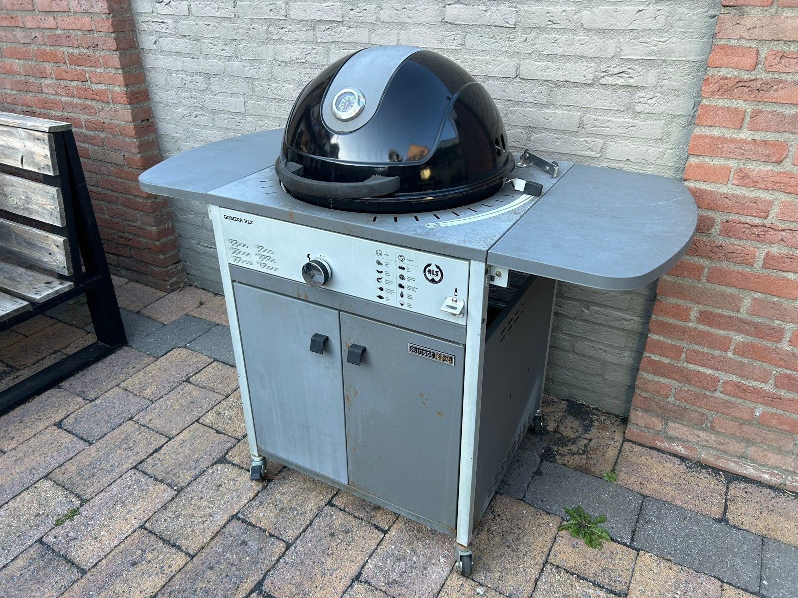HLS Gomera Gas Kettle Grill/Kamado BBQ met Onderstel + Hoes, Ophalen, Gebruikt