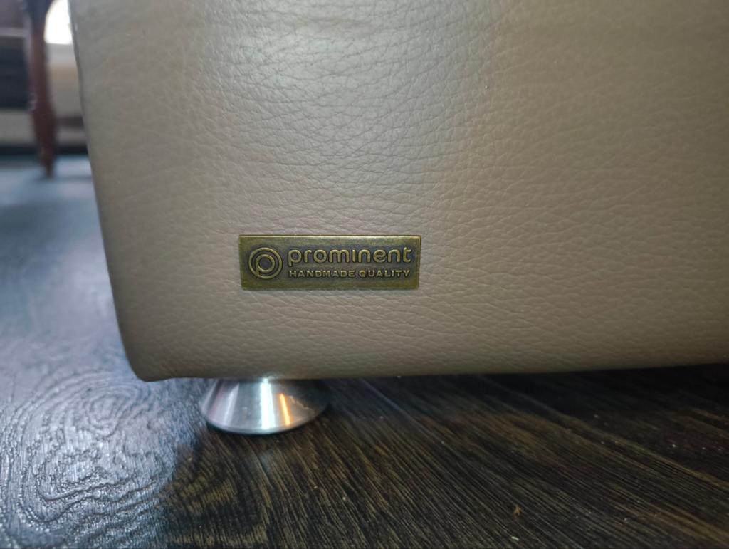 Prominent Elektrische Relaxfauteuil - Beige Leer, Gebruikt, Overige kleuren, Modern, Comfort, Leer